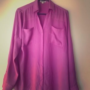 Express portofino lilac colored button up!
